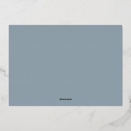 Moderne elegante vrolijke kerst 2 foto folie feestdagenkaart (Achterkant)