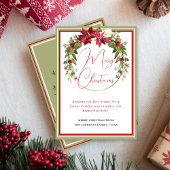 Moderne elegante vrolijke kerst krans feestdagenkaart