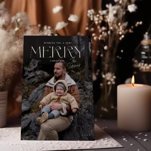 Moderne Elegante Vrolijke Kerstmis foto Vakantie k