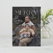 Moderne Elegante Vrolijke Kerstmis foto Vakantie k (Staand voorkant)