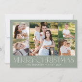 Moderne Elegante Vrolijke Kerstsalie Fotocollage Feestdagenkaart (Voorkant)