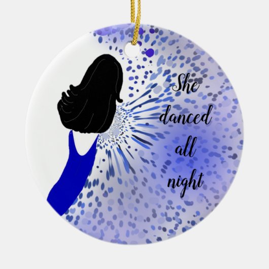 Moderne elegante vrouw keramisch ornament (Voorkant)