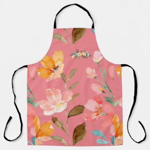 Moderne, elegante Waterverf All-Over Print Schort