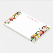 Moderne Elegante Waterverf Bloemen met bloemige Sj Post-it® Notes (Schuin)