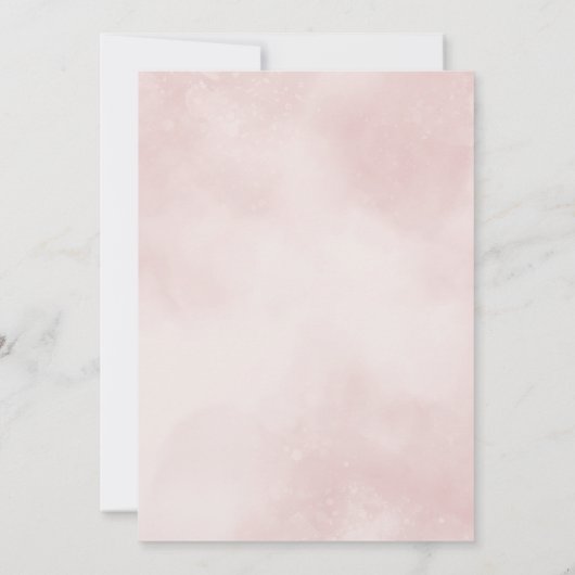 Moderne Elegante Waterverf Bloemen Pioen Bruiloft Kaart (Achterkant)