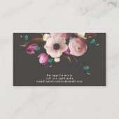 Moderne elegante waterverf bloemen visitekaartje (Achterkant)