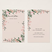 Moderne Elegante waterverf bloemendisplay kaart (Voorkant /achterkant)