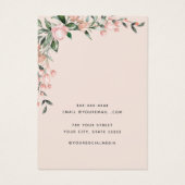 Moderne Elegante waterverf bloemendisplay kaart (Achterkant)