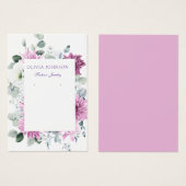 Moderne Elegante waterverf bloemendisplay kaart (Voorkant /achterkant)