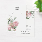 Moderne elegante waterverf bloemendisplaykaart visitekaartje (Bureau)