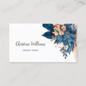 Moderne Elegante Waterverf Bloemenmarketing Visitekaartje (Voorkant)