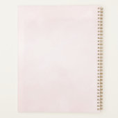 Moderne elegante waterverf bloemenroze planner (Achterkant)