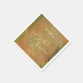 Moderne elegante waterverf bruidsdouche servet (Hoek)