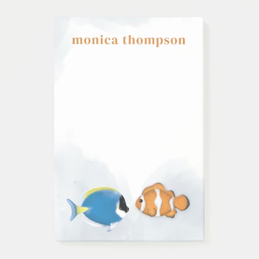 Moderne elegante Waterverf eenvoudige tropische vi Post-it® Notes (Voorkant)