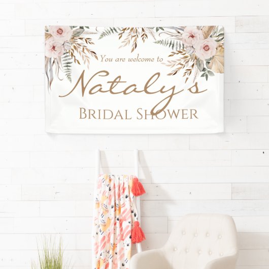 Moderne elegante waterverf florale vrijgezellenfee spandoek (Insitu)