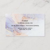 Moderne, elegante Waterverf Groen en goud Visitekaartje (Achterkant)