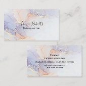 Moderne, elegante Waterverf Groen en goud Visitekaartje (Voorkant / Achterkant)