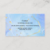 Moderne, elegante Waterverf Groen en goud Visitekaartje (Achterkant)