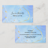 Moderne, elegante Waterverf Groen en goud Visitekaartje (Voorkant / Achterkant)