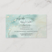 Moderne, elegante Waterverf Groene Cupcake Care Bu Visitekaartje (Achterkant)