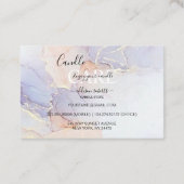 Moderne Elegante Waterverf Groene Kaars Verzorging Visitekaartje (Achterkant)