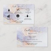 Moderne Elegante Waterverf Groene Kaars Verzorging Visitekaartje (Voorkant / Achterkant)