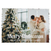 Moderne elegante waterverf met kerstmis groot cadeauzakje (Achterkant)