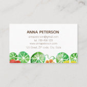 Moderne elegante Waterverf Nasturtium Flowers Visitekaartje (Achterkant)