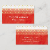 Moderne Elegante Waterverf Polka Dots Visitekaartje (Voorkant / Achterkant)
