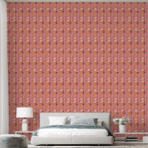 Moderne Elegante Waterverf Roze Behang