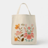 Moderne Elegante Waterverf Roze Tote Bag (Achterkant)