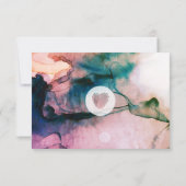 ** Moderne elegante Waterverf RSVP bruiloft (Achterkant)