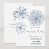 Moderne elegante waterverf sneeuwvlok Vakantie fee Kaart (Voorkant / Achterkant)