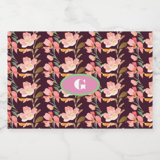 Moderne elegante Waterverf Sparkling Wijnetiket (Enkel label)