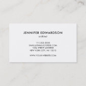 Moderne elegante waterverf splatter professional visitekaartje (Achterkant)