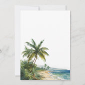 Moderne Elegante Waterverf Tropische Strand Bruilo Kaart (Achterkant)
