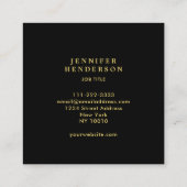 Moderne elegante waterverf verlaat professioneel vierkante visitekaartje (Achterkant)