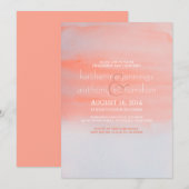 Moderne elegante waterverf verlovingsfeest kaart (Voorkant / Achterkant)