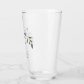 Moderne elegante waterverf vertrekt Welkomstbruilo Glas (Links)