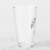Moderne elegante waterverf vertrekt Welkomstbruilo Glas (Rechts)