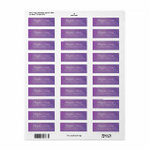 Moderne elegante Waterverf | Violet adres Etiket (Full Sheet)