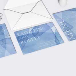 Moderne Elegante Waterverf Vormt Bruiloft Kaart