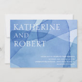 Moderne Elegante Waterverf Vormt Bruiloft Kaart (Voorkant)