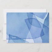 Moderne Elegante Waterverf Vormt Bruiloft Kaart (Achterkant)