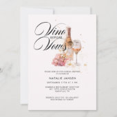 Moderne Elegante Waterverf Wijn Bruidsdouche Kaart (Voorkant)