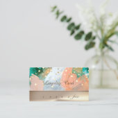 Moderne Elegante Waterverfspat Loyalty Card (Staand voorkant)