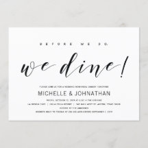Moderne Elegante Wedding Repetitie Diner Uitnodigt