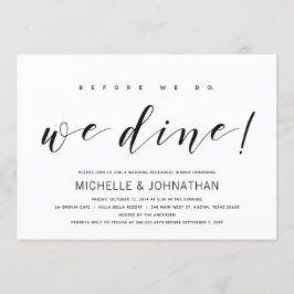 Moderne Elegante Wedding Repetitie Diner Uitnodigt Kaart
