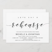 Moderne Elegante Wedding Repetitie Diner Uitnodigt Kaart (Voorkant / Achterkant)