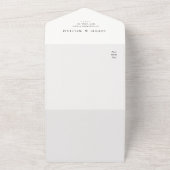 Moderne Elegante Wildflower Lente Zomer Bruiloft All In One Uitnodiging (Buitenkant)